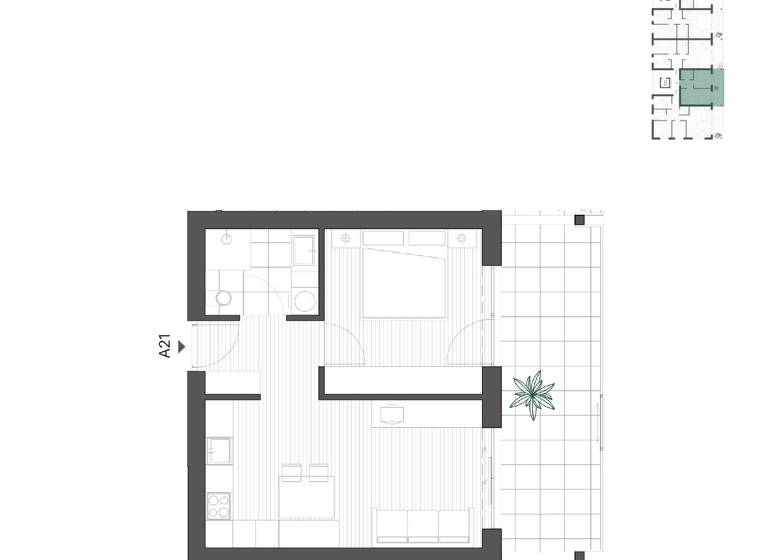 Wohnung zum Kauf 399.000 € 2 Zimmer 40,2 m² 2. Geschoss Dantestraße Brixen 39042