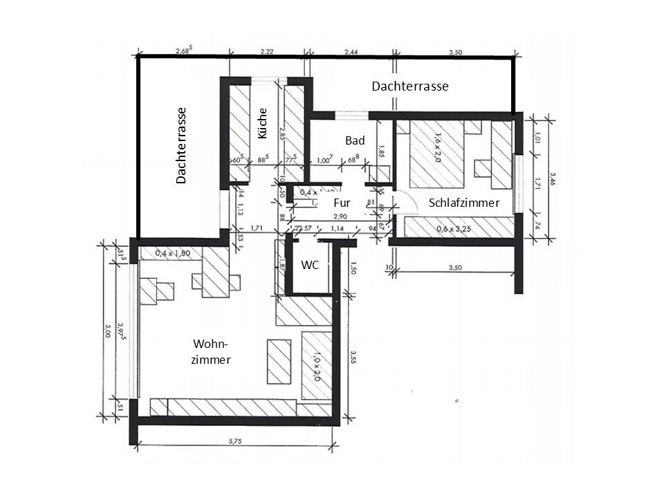 Terrassenwohnung zur Miete 890 € 2 Zimmer 65 m²<br/>Wohnfläche 3.<br/>Geschoss 01.03.2025<br/>Verfügbarkeit Untertürkheim Stuttgart 70327