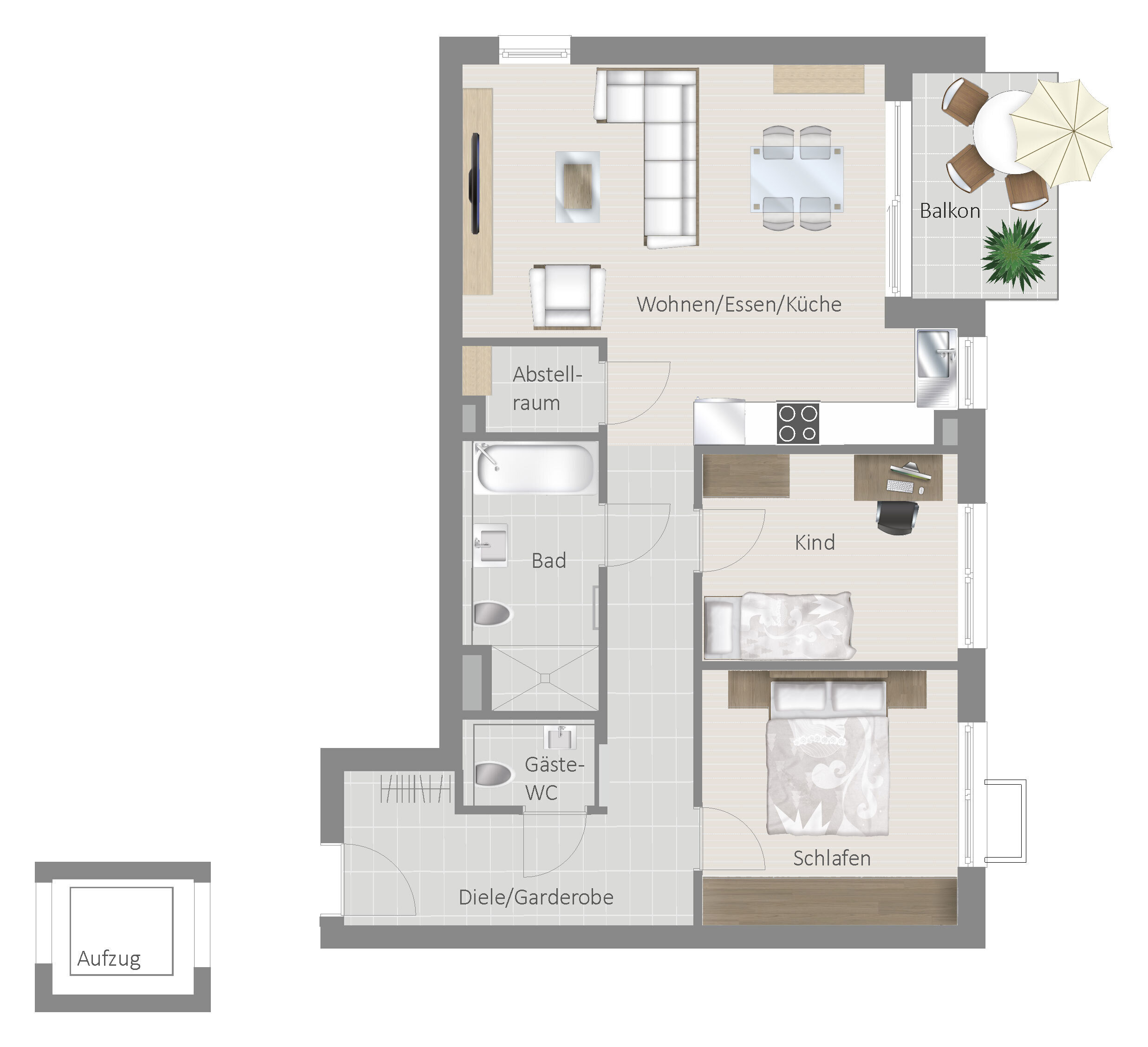 Wohnung zum Kauf provisionsfrei 524.800 € 3,5 Zimmer 79,1 m²<br/>Wohnfläche 1.<br/>Geschoss Dinkelstrasse 2 Korntal Korntal-Münchingen 70825