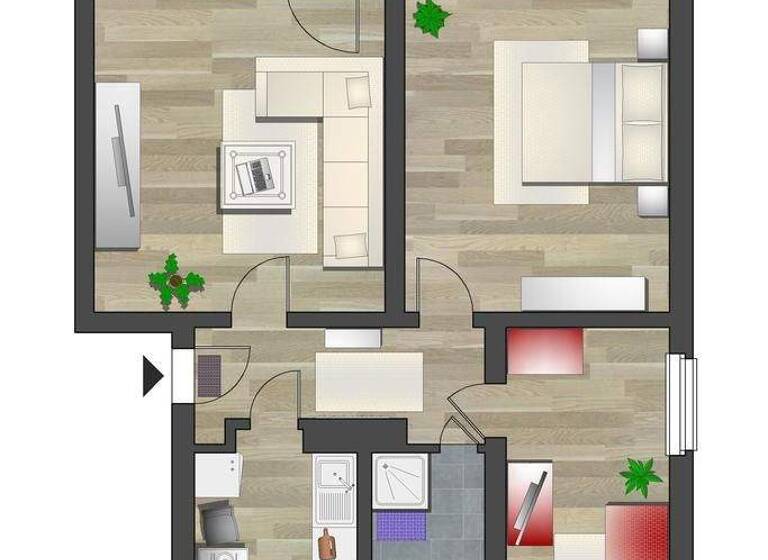 Wohnung zur Miete 389 € 3 Zimmer 60,8 m² 1. Geschoss frei ab 01.04.2026 Uhlestr. 13 Altchemnitz Chemnitz 09120