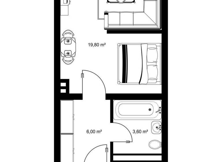 Studio zum Kauf 230.000 € 1 Zimmer 34 m² 5. Geschoss Lokstedt Hamburg 22529