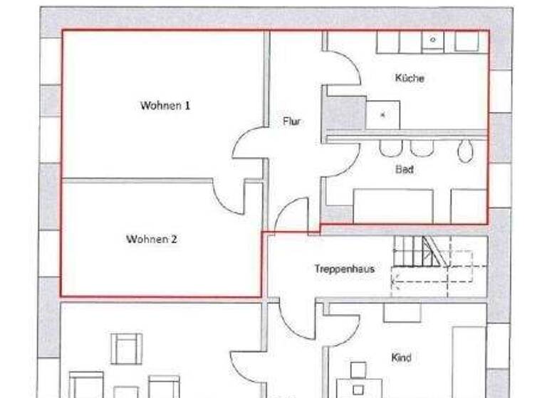 Wohnung zur Miete 480 € 2 Zimmer 60 m² Gildenstr. 26 Osterfeld-West Oberhausen 46117