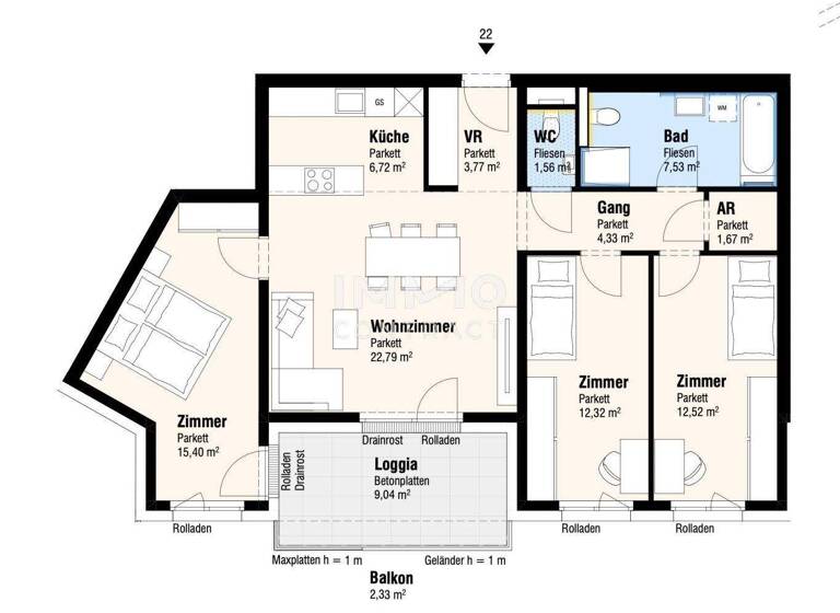 Wohnung zum Kauf - Erstbezug provisionsfrei 428.000 € 4 Zimmer 88,6 m² Lanzendorf 2326