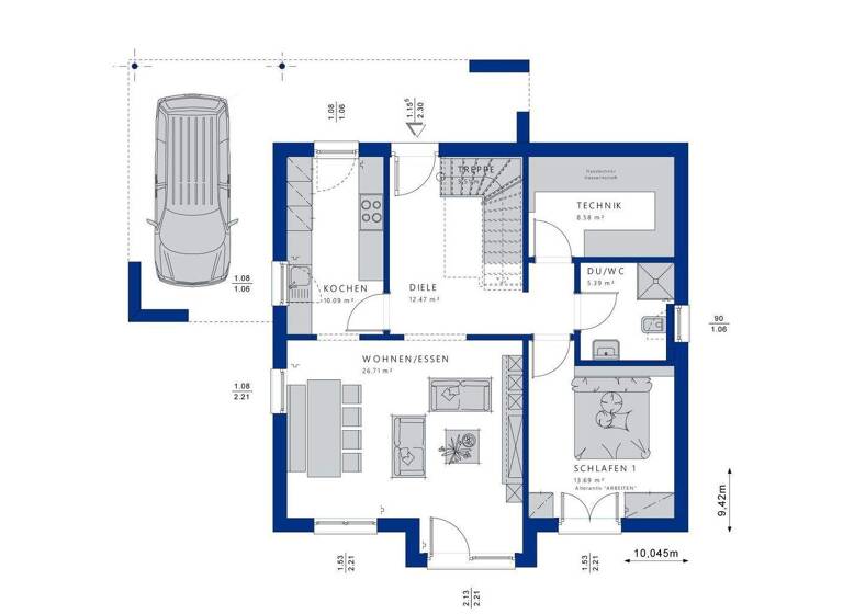 Einfamilienhaus zum Kauf 712.181 € 5 Zimmer 159 m² 449 m² Grundstück Oedheim 74229
