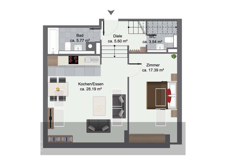 Wohnung zum Kauf 699.000 € 3 Zimmer 100 m²<br/>Wohnfläche Dachgeschoss, 2.<br/>Geschoss Clayallee 174A Dahlem Berlin 14195
