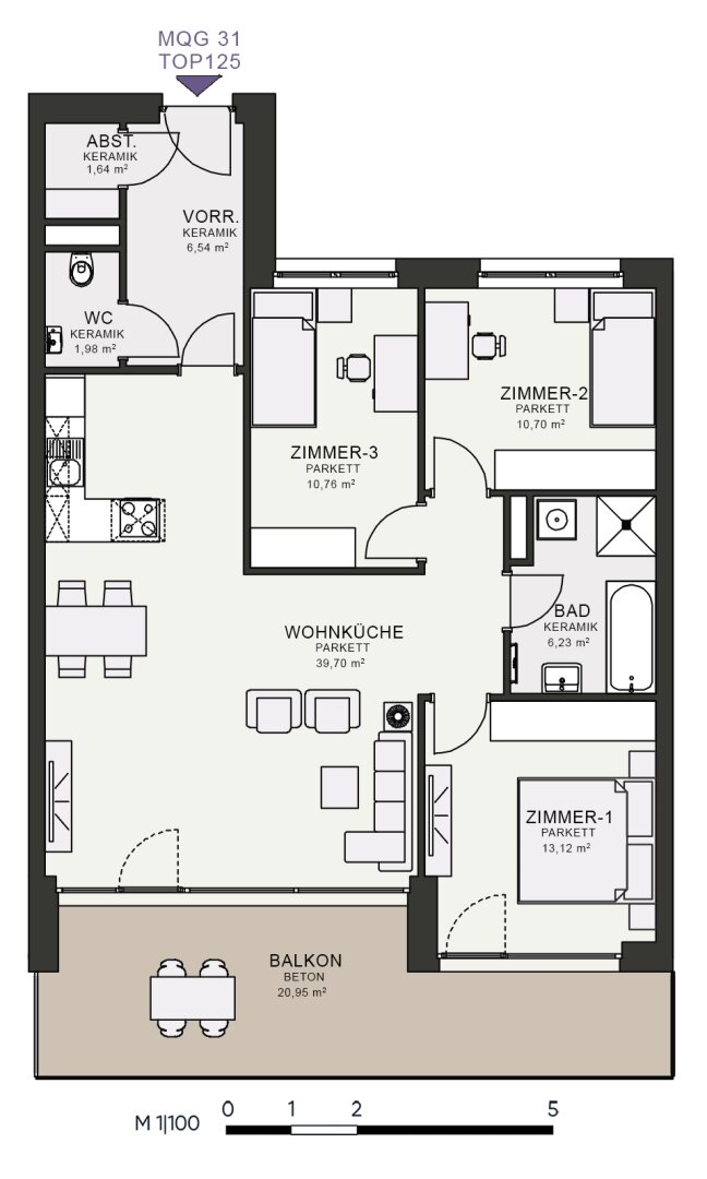 Wohnung zur Miete 1.445 € 4 Zimmer 90,7 m²<br/>Wohnfläche 6.<br/>Geschoss 01.04.2025<br/>Verfügbarkeit Fröhlichgasse 23-35 Jakomini Graz 8010