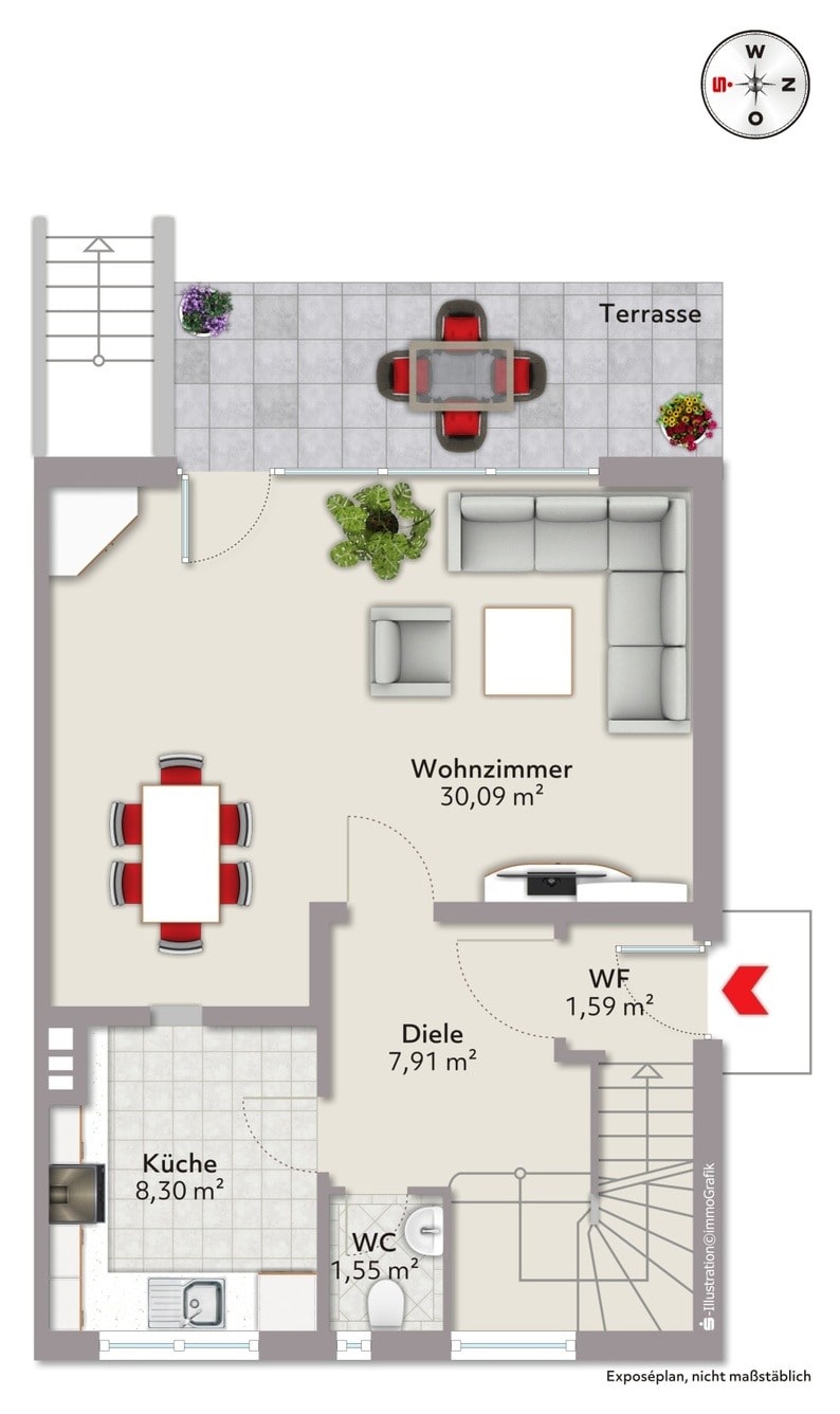 Doppelhaushälfte zum Kauf 459.000 € 6 Zimmer 122,6 m²<br/>Wohnfläche 500 m²<br/>Grundstück ab sofort<br/>Verfügbarkeit Kornburg / Worzeldorf Nürnberg 90455