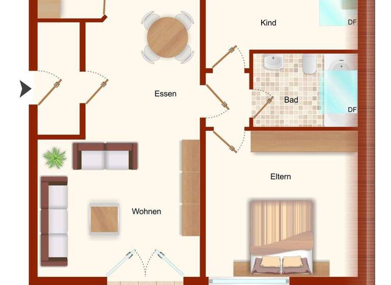 Wohnung zum Kauf 135.000 € 3 Zimmer 52 m² 1. Geschoss frei ab sofort Esterfeld Meppen 49716