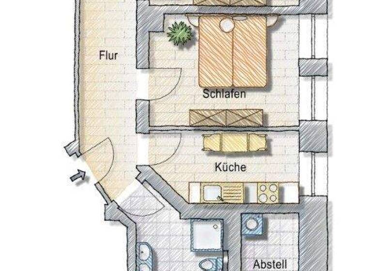 Wohnung zur Miete 600 € 2 Zimmer 58,4 m² frei ab 01.03.2026 Plauen Dresden 01187