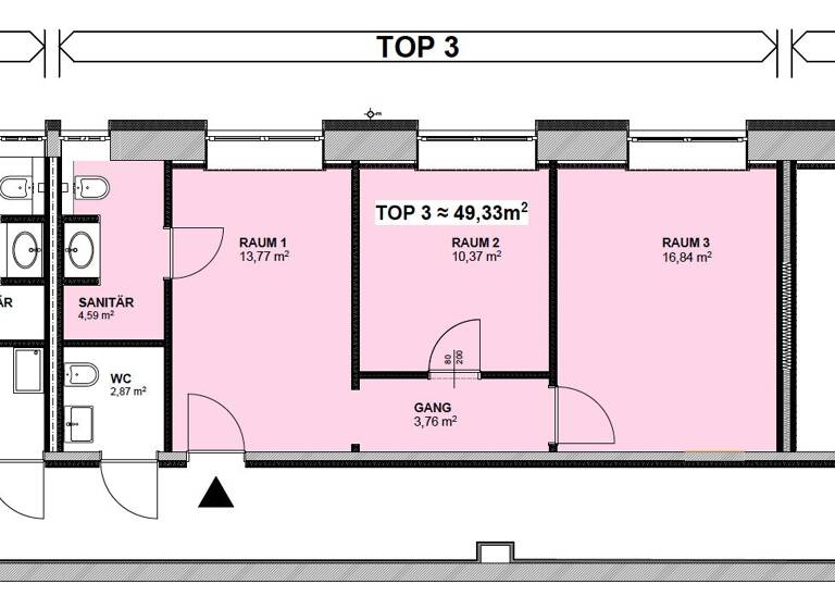 Praxis zur Miete - Erstbezug 493 € 3 Zimmer Kaiser-Josef-Platz Wels 4600