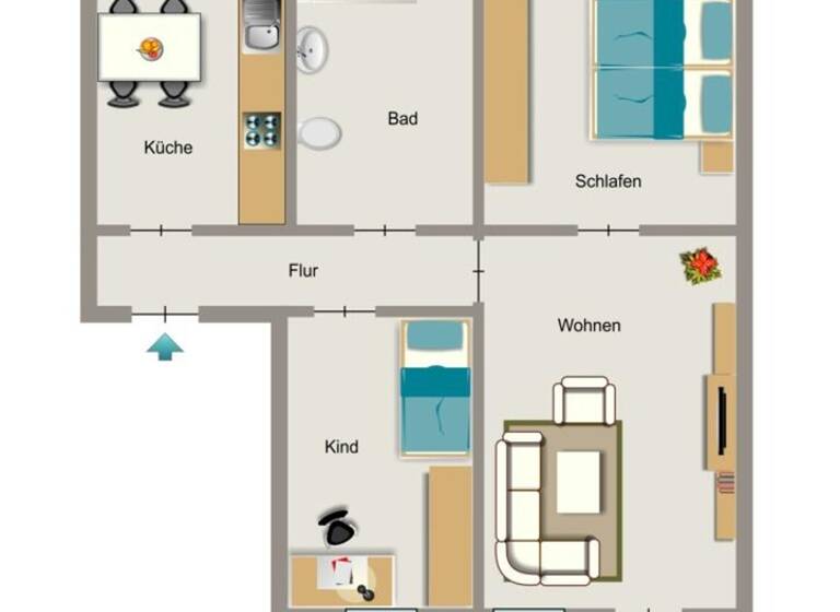 Wohnung zur Miete 560 € 3,5 Zimmer 64,4 m² 1. Geschoss frei ab 01.06.2026 Bleckstraße 86 Hofstede Bochum 44807