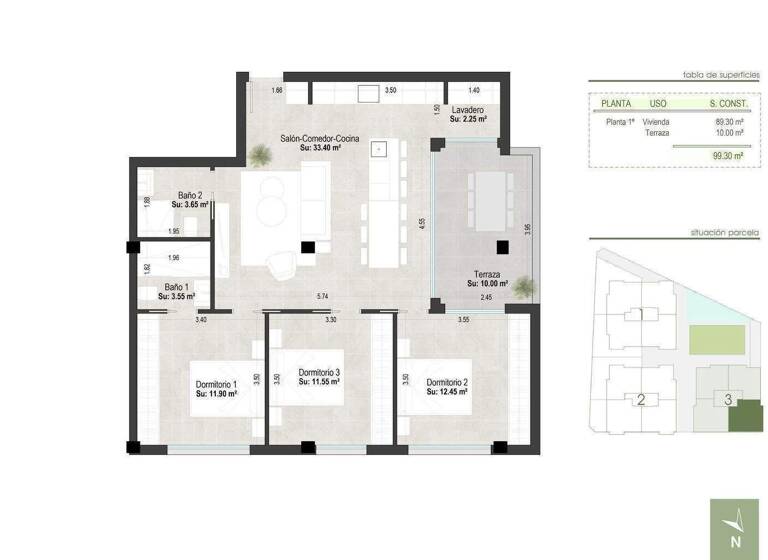 Wohnung zum Kauf - Erstbezug provisionsfrei 289.000 € 4 Zimmer 89 m² San Pedro del Pinatar