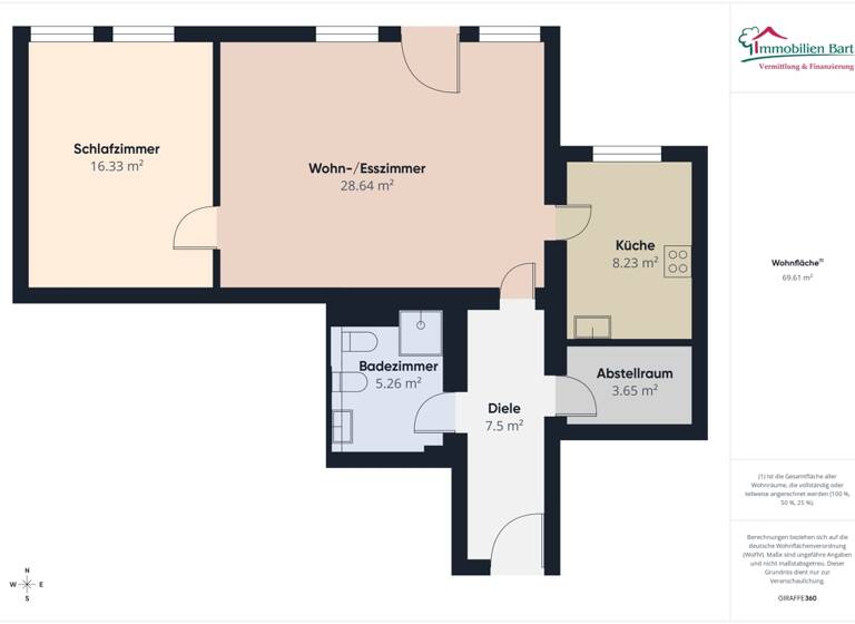 Wohnung zum Kauf 238.800 € 2 Zimmer 74 m² EG Perl 66706