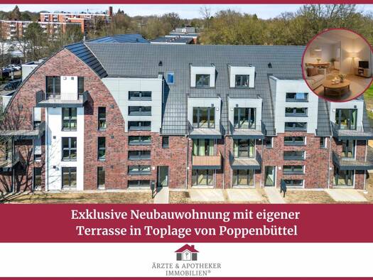 Wohnung zum Kauf - Erstbezug 569.000 € 3 Zimmer 74,4 m² Poppenbüttel Hamburg 22399