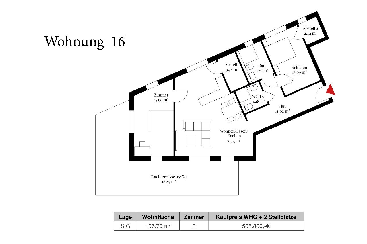 Wohnung zum Kauf provisionsfrei 505.800 € 3 Zimmer 105,7 m²<br/>Wohnfläche 2.<br/>Geschoss Horneburg 21640