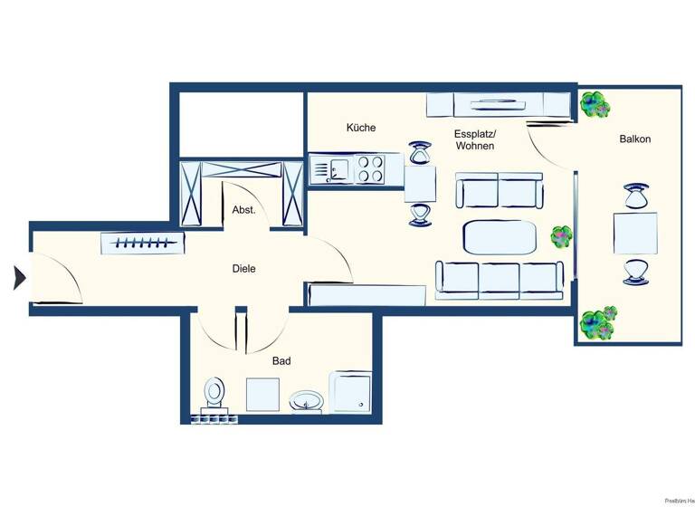 Studio zum Kauf 165.000 € 1 Zimmer 39,5 m² 2. Geschoss Reichsstraße 7a Lustenau 6890
