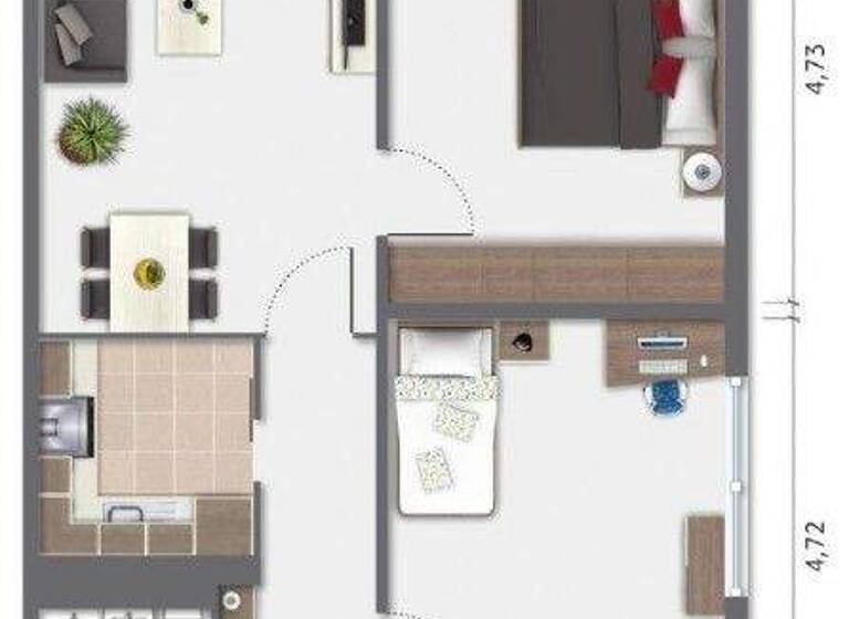 Wohnung zur Miete 400 € 3 Zimmer 65 m² 5. Geschoss De-Smit-Straße 8/503 Innenstadt Gera 07545