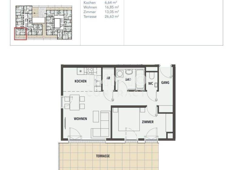 Wohnung zum Kauf - Erstbezug provisionsfrei 332.726 € 2 Zimmer 54 m² frei ab sofort Wien 1210