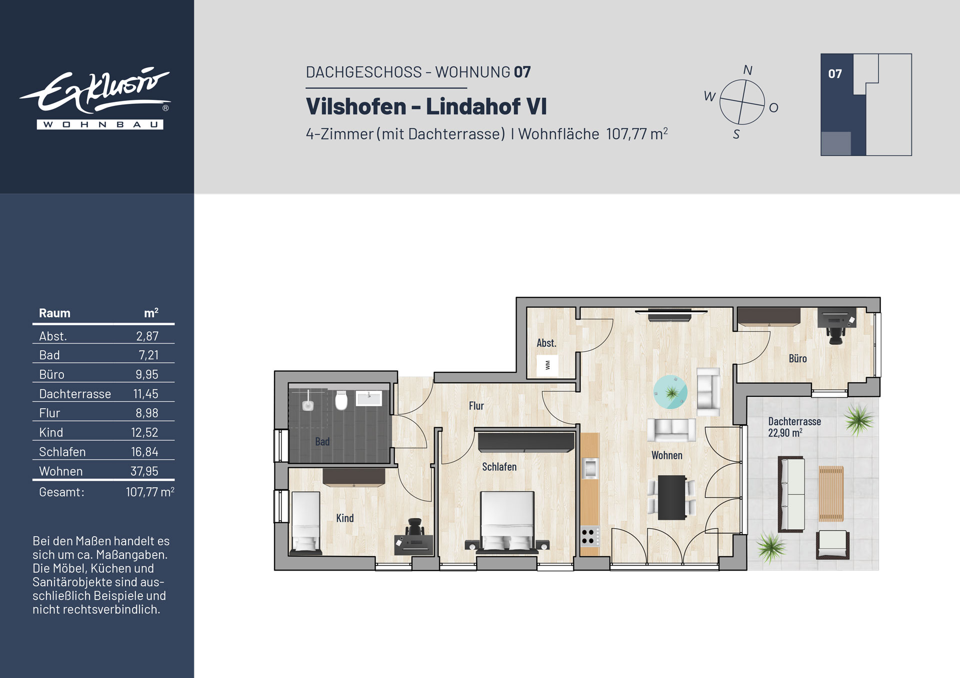 Wohnung zum Kauf provisionsfrei 429.000 € 4 Zimmer 107,8 m²<br/>Wohnfläche 2.<br/>Geschoss Karl-Föckerer-Straße 8 Lindahof Vilshofen an der Donau 94474