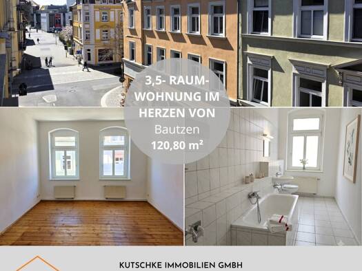 Wohnung zur Miete 600 € 3,5 Zimmer 120,8 m² 2. Geschoss Bautzen Bautzen 02625