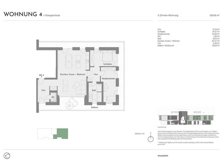 Wohnung zum Kauf - Erstbezug provisionsfrei 980.000 € 3 Zimmer 127 m² 1. Geschoss Piesenkam Waakirchen 83666