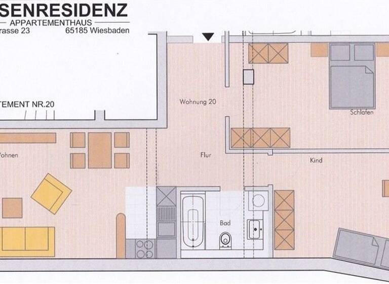 Wohnung zur Miete Wohnen auf Zeit 2.350 € 3 Zimmer 70 m²<br/>Wohnfläche ab sofort<br/>Verfügbarkeit Luisenstrasse Wiesbaden Wiesbaden 65185