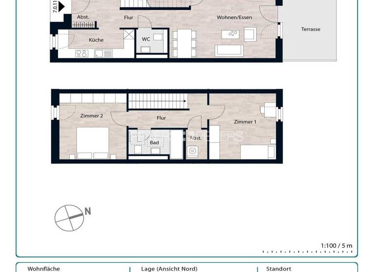 Wohnung zur Miete 1.519 € 3 Zimmer 94,8 m² EG frei ab sofort Jenfeld Hamburg 22045