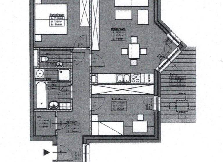 Wohnung zur Miete 1.278 € 3 Zimmer 70 m² 1. Geschoss Waffenschmiedgasse St. Martin Klagenfurt am Wörthersee 9020