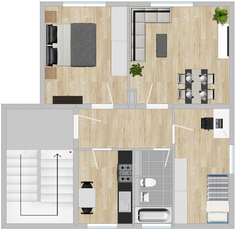 Wohnung zur Miete 348 € 3 Zimmer 58 m²<br/>Wohnfläche 3.<br/>Geschoss Feldmühlenweg 5 Gröba Riesa 01591