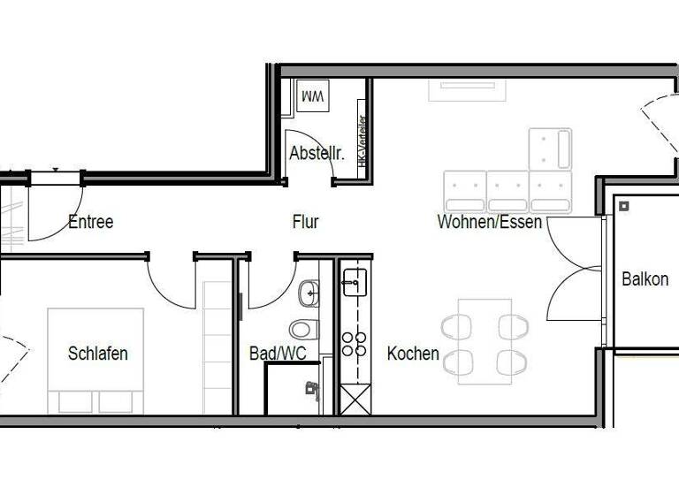 Wohnung zur Miete - Erstbezug 1.190 € 2 Zimmer 64 m² 3. Geschoss Biklenstraße 10 Untertürkheim Stuttgart 70327
