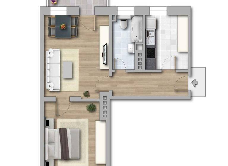 Wohnung zur Miete 335 € 2 Zimmer 53,1 m² 3. Geschoss Straße des Friedens 46 Merseburg 06217