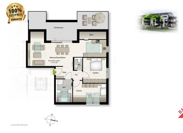 Wohnung zum Kauf provisionsfrei 875.000 € 3 Zimmer 111 m²<br/>Wohnfläche Böblingen Böblingen 71032