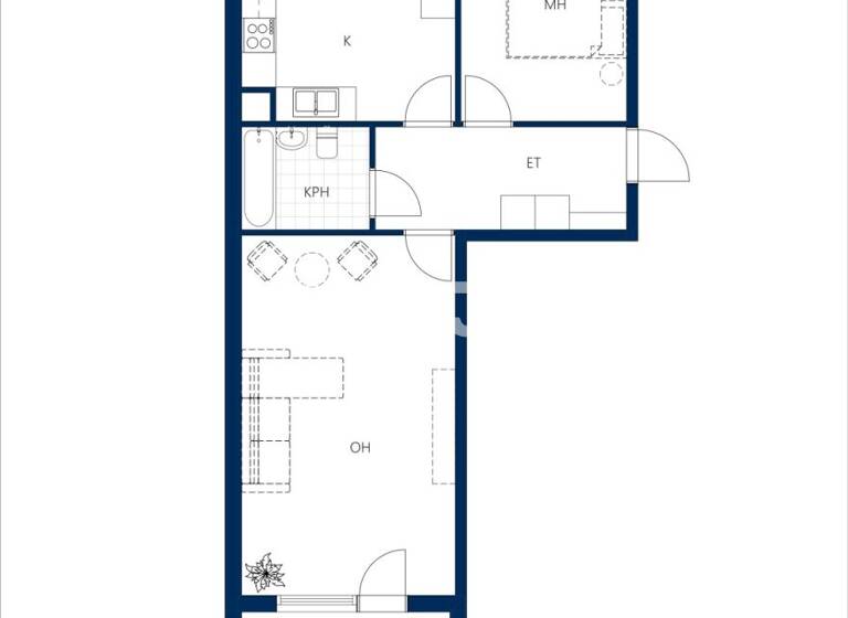 Studio zum Kauf 49.500 € 2 Zimmer 57 m² 2. Geschoss Vapaudenkatu 11 Tornio 95400