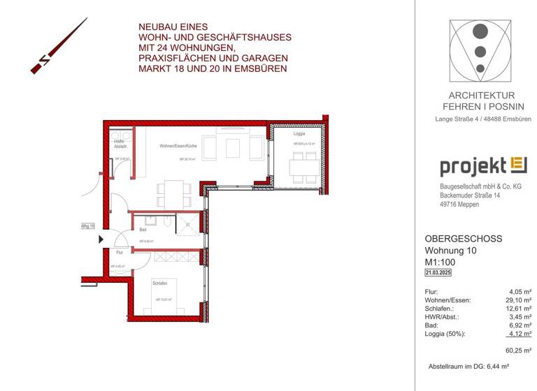 Wohnung zum Kauf - Erstbezug provisionsfrei 289.500 € 2 Zimmer 67 m² 1. Geschoss Emsbüren 48488
