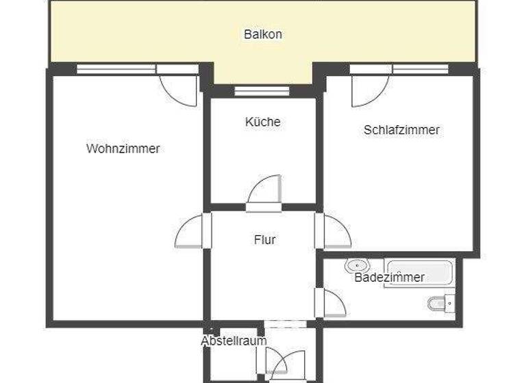 Wohnung zur Miete 650 € 2 Zimmer 57,9 m² 2. Geschoss frei ab 11.04.2026 Rheinbergerstr. 13 Ingolstadt 85057