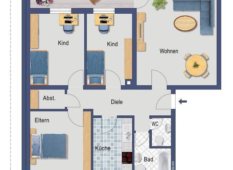 Wohnung zum Kauf provisionsfrei 246.200 € 4 Zimmer 90,3 m² 2. Geschoss Tiefenbroich Ratingen 40880