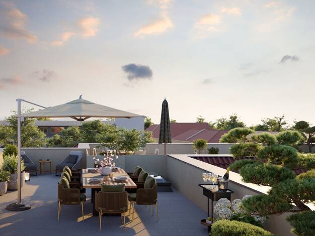Penthouse zum Kauf - Neubau provisionsfrei 2.545.000 € 3 Zimmer 103,1 m² 5. Geschoss Nymphenburger Straße 176 Neuhausen-Nymphenburg München 80634