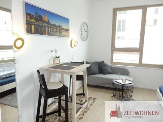 Wohnung zur Miete Wohnen auf Zeit 890 € 1 Zimmer 28 m² frei ab 01.10.2025 Westenviertel Regensburg 93049
