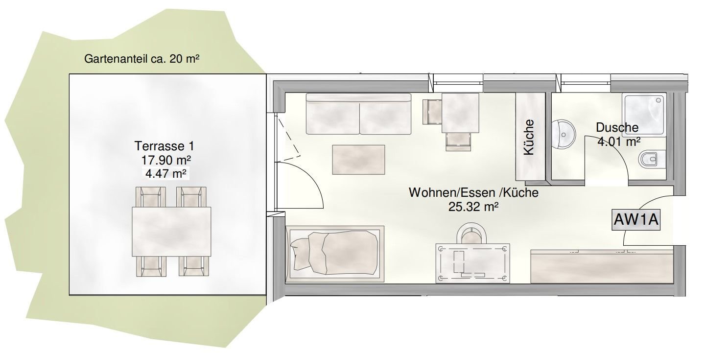 Wohnung zum Kauf provisionsfrei als Kapitalanlage geeignet 153.750 € 1 Zimmer 33,8 m²<br/>Wohnfläche Hirschauer Straße 7 Ammersricht Amberg 92224