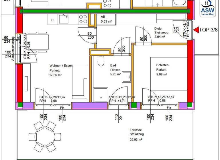 Wohnung zum Kauf 184.000 € 2 Zimmer 40,7 m² 1. Geschoss frei ab 01.06.2026 Hochsteingasse Geidorf Graz 8010