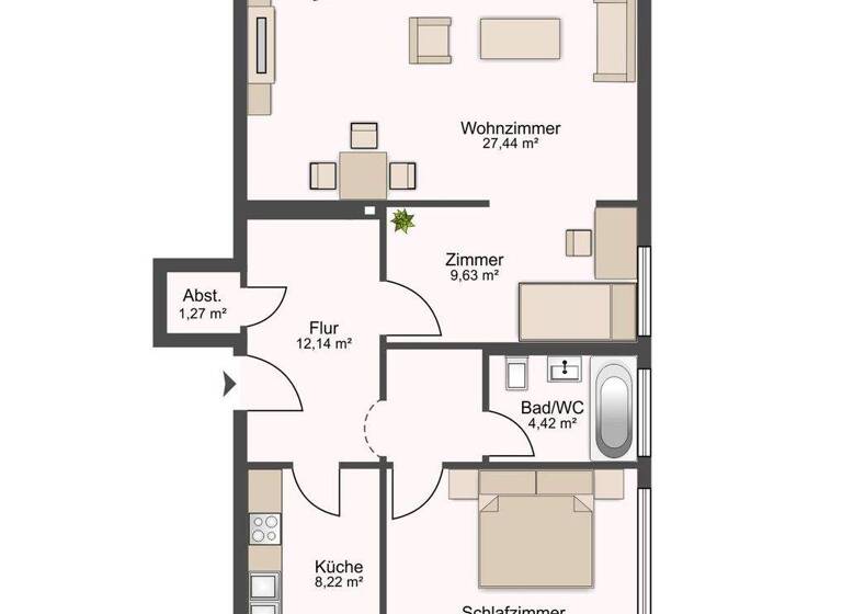 Wohnung zum Kauf 274.000 € 2,5 Zimmer 81 m² 1. Geschoss Osdorf Hamburg 22609