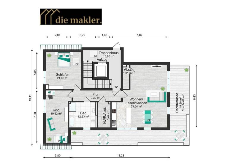 Penthouse zum Kauf - Erstbezug 1.090.000 € 4 Zimmer 148 m² 2. Geschoss Hittfeld Seevetal 21218