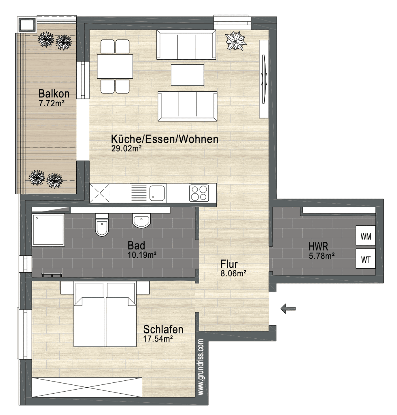 Wohnung zum Kauf 280.000 € 2 Zimmer 74 m²<br/>Wohnfläche 1.<br/>Geschoss Reislingen Steimker Gärten 38446