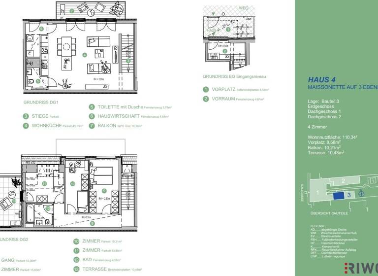 Maisonette zum Kauf - Erstbezug 849.000 € 4 Zimmer 110,3 m² Gallgasse 17 Wien 1130