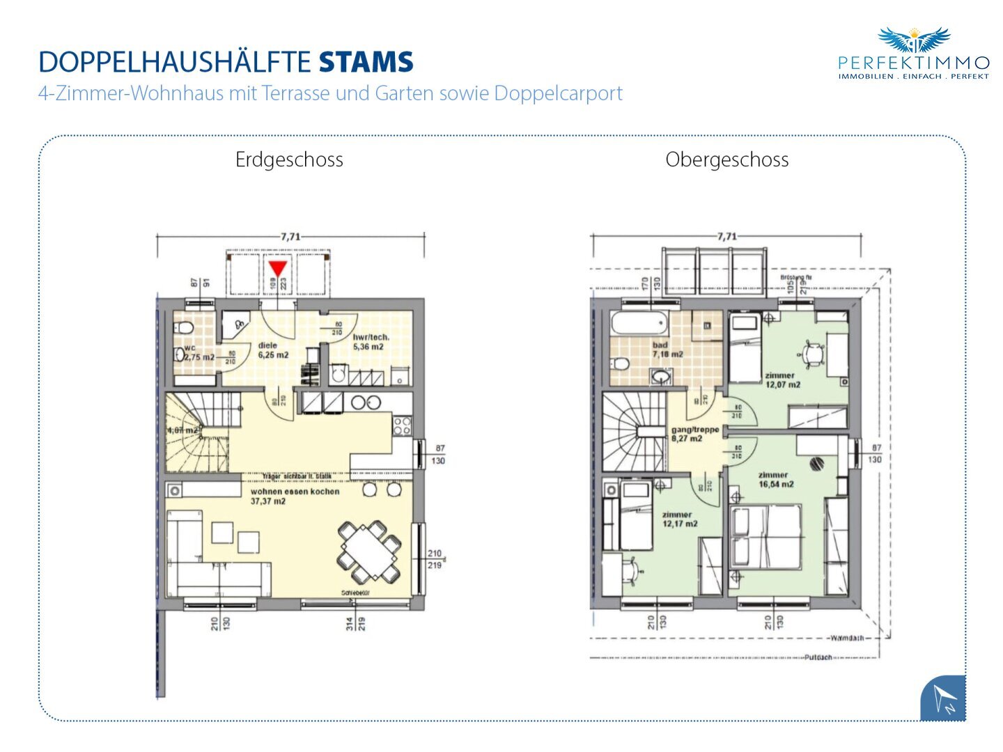 Doppelhaushälfte zum Kauf 495.000 € 4 Zimmer 108 m²<br/>Wohnfläche Stams 6422