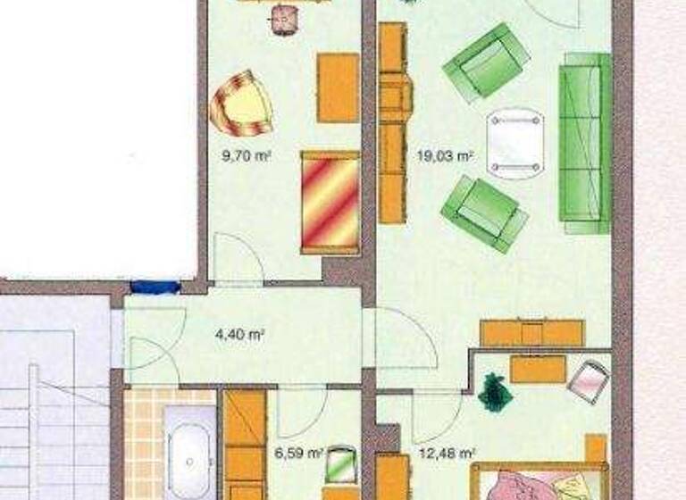 Wohnung zur Miete 420 € 3 Zimmer 58,5 m² EG frei ab sofort Zeitzer Straße 61 Weißenfels 06667