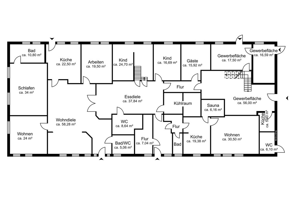 Haus zum Kauf 1.299.000 € 10 Zimmer 376 m²<br/>Wohnfläche 2.355 m²<br/>Grundstück Handorf 21447