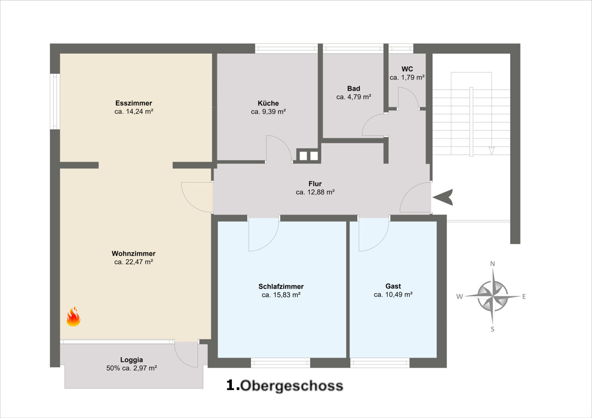 Wohnung zur Miete 720 € 3 Zimmer 91 m²<br/>Wohnfläche 1.<br/>Geschoss Bahnhof - Brackwede BI-Brackwede 33647