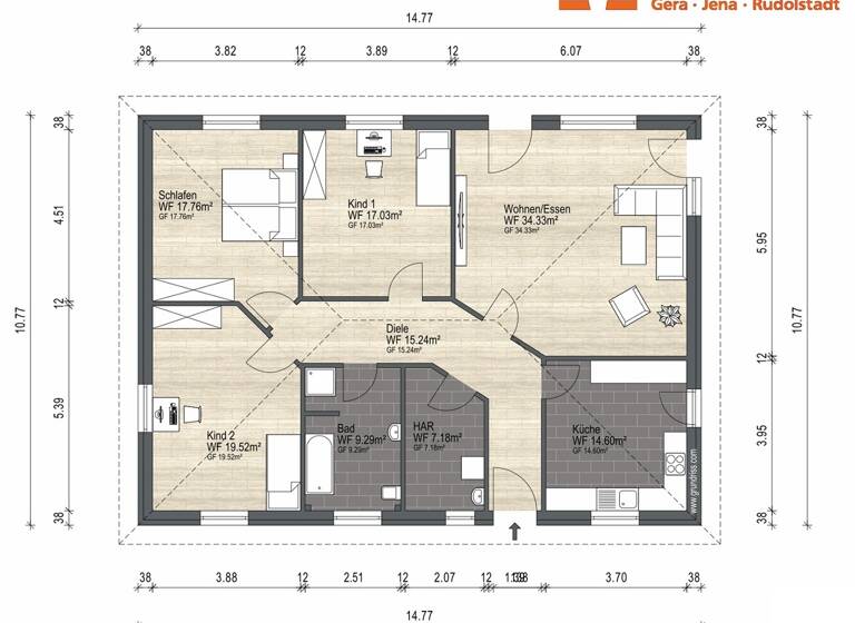 Einfamilienhaus zum Kauf 420.000 € 135 m² 1.686 m² Grundstück Neujanisroda Naumburg (Saale) 06618