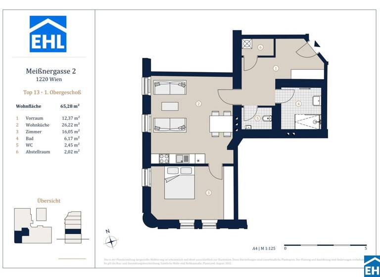 Wohnung zum Kauf - Erstbezug 369.000 € 2 Zimmer 65,3 m² 1. Geschoss Meißnergasse Wien 1220
